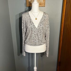 NWT Victoria’s Secret Cheetah Print Wrap Blouse